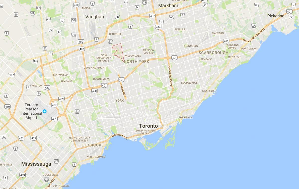 نقشه از وست–برانسون منطقه تورنتو