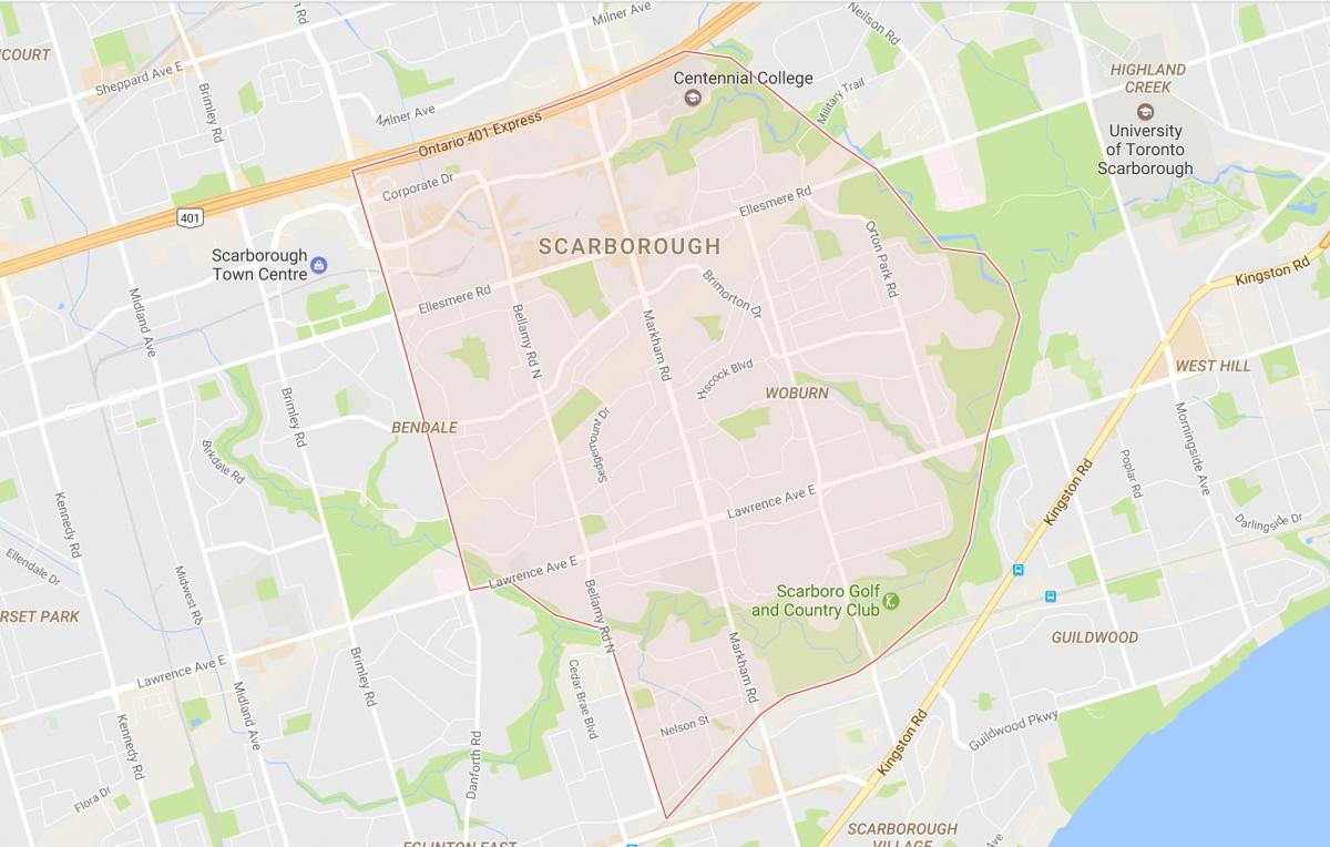نقشه ووبورن محله تورنتو
