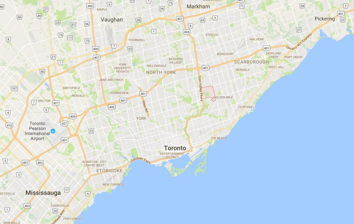 نقشه از ویکتوریا روستای منطقه تورنتو