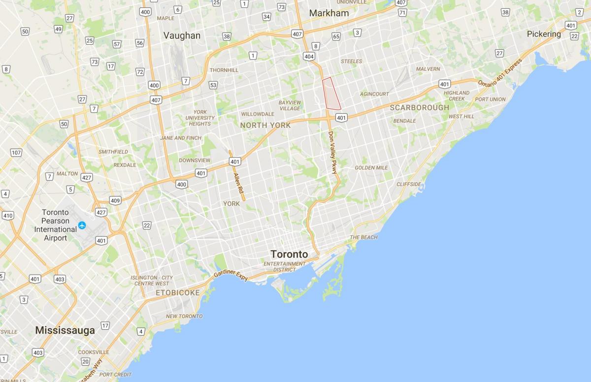 نقشه پلزنت ویو منطقه تورنتو