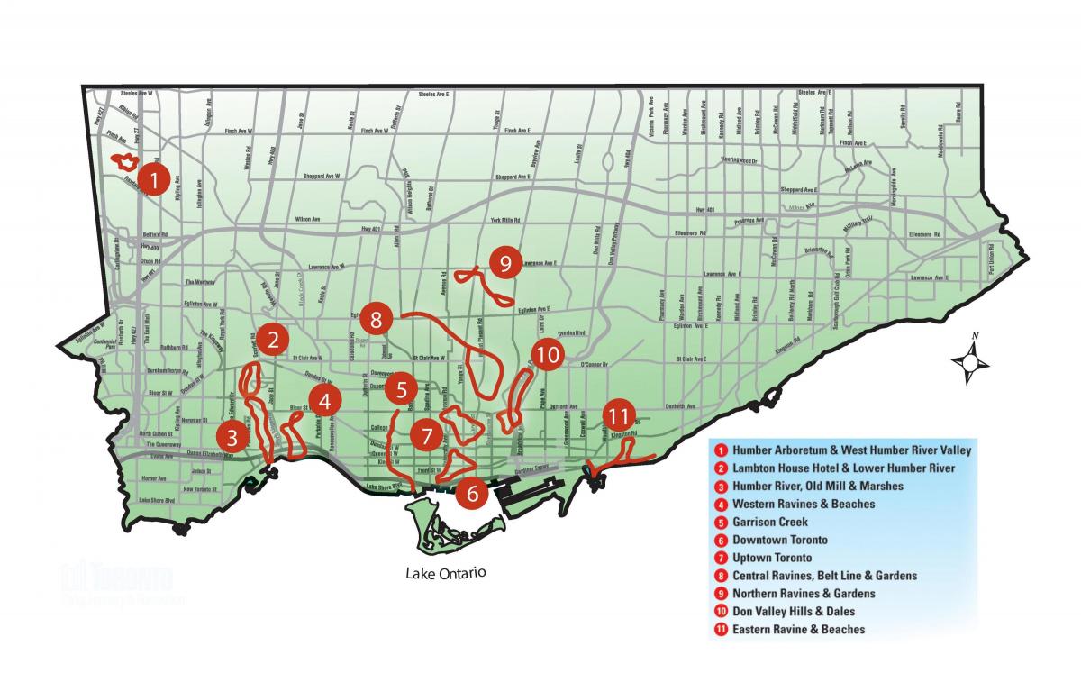 نقشه از کشف راه رفتن تورنتو