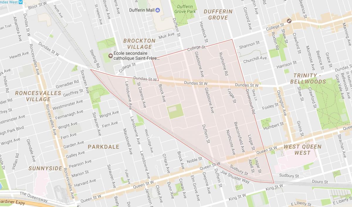 نقشه کوچک پرتغال محله تورنتو