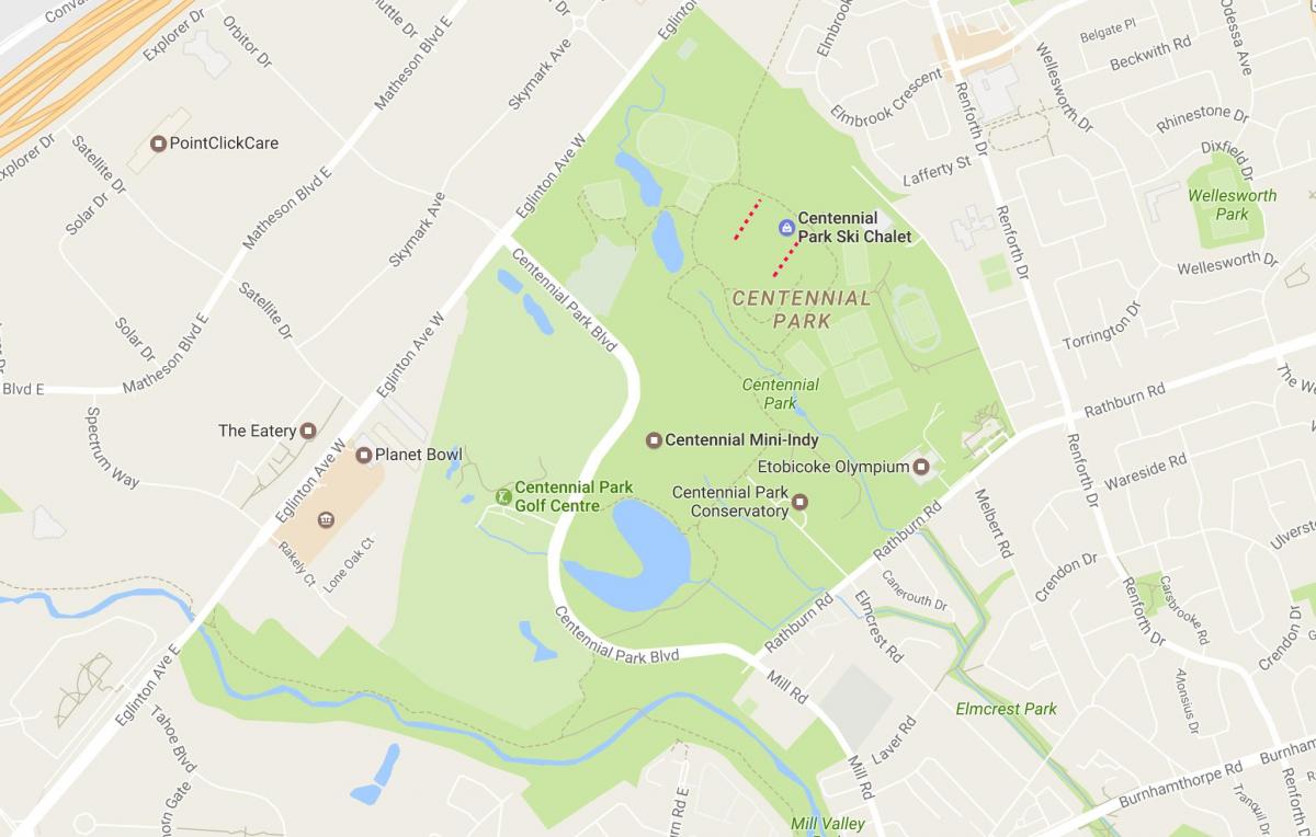 نقشه گرامیداشت صدمین سالگرد تأسیس پارک محله تورنتو