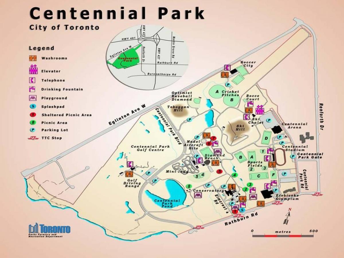 نقشه گرامیداشت صدمین سالگرد تأسیس پارک گلخانه تورنتو