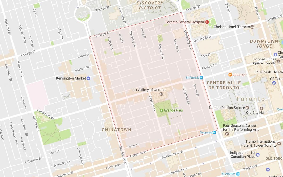 نقشه گرنگ محله پارک تورنتو