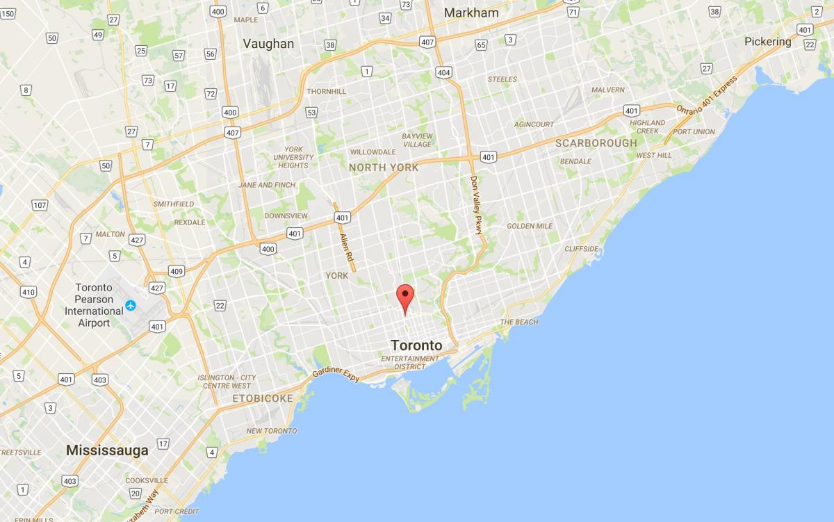نقشه یورکویل منطقه تورنتو