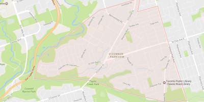 نقشه اوکانر–Parkview محله تورنتو