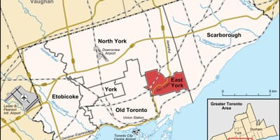 نقشه از East York