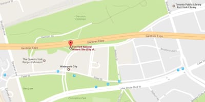 نقشه از فورت York, محله های تورنتو