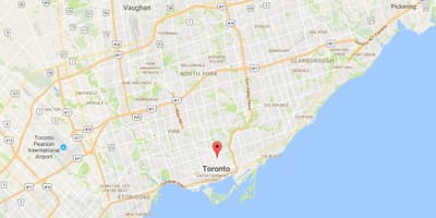 نقشه کلیسا و Wellesley منطقه تورنتو