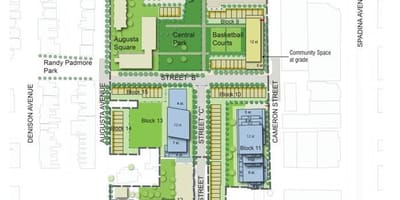 نقشه از Alexandra park تجدید حیات تورنتو