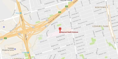 نقشه Baycrest علوم سلامت تورنتو