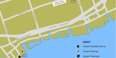 نقشه Billy Bishop پارکینگ فرودگاه