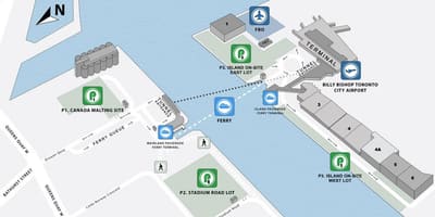 نقشه Billy Bishop پارکینگ