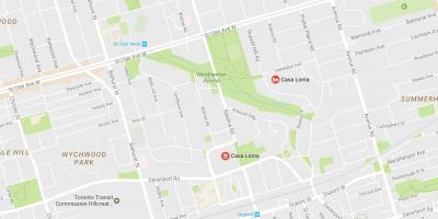 نقشه از کازا لوما محله تورنتو