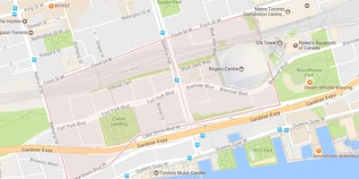 نقشه CityPlace محله تورنتو