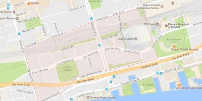 نقشه CityPlace محله تورنتو