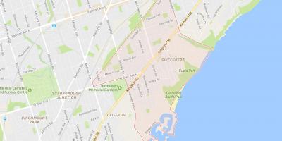 نقشه Cliffcrest محله تورنتو