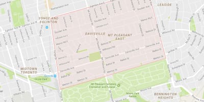 نقشه Davisville ایجاد کرد محله تورنتو