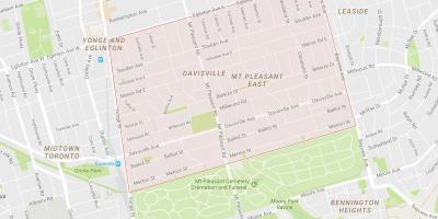 نقشه Davisville ایجاد کرد محله تورنتو