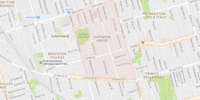 نقشه Dufferin بیشه محله تورنتو