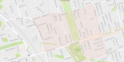 نقشه Earlscourt محله تورنتو