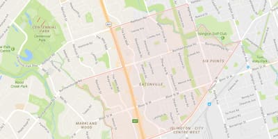 نقشه Eatonville محله تورنتو