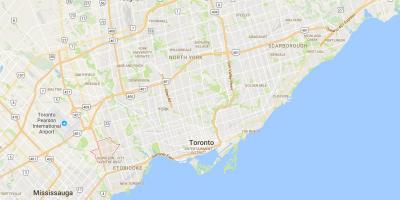 نقشه Eatonville منطقه تورنتو