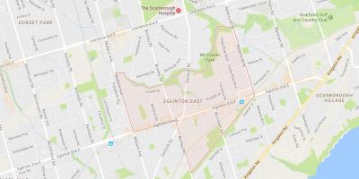 نقشه Eglinton شرق محله تورنتو
