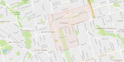 نقشه Fairbank محله تورنتو