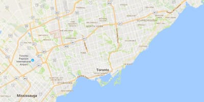 نقشه Humbermede منطقه تورنتو