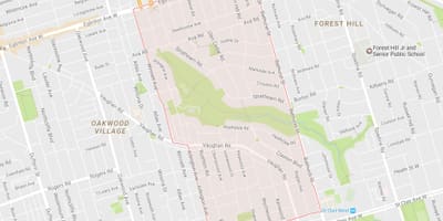 نقشه Humewood–Cedarvale محله تورنتو
