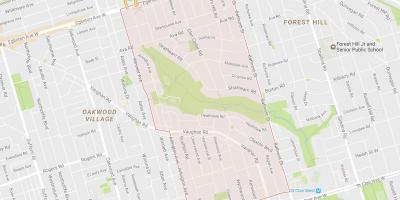 نقشه Humewood–Cedarvale محله تورنتو