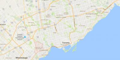 نقشه Islington-مرکز شهر غرب منطقه تورنتو