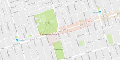 نقشه Koreatown محله تورنتو