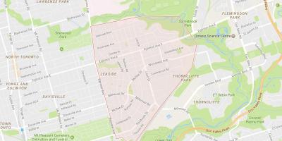 نقشه Leaside محله تورنتو