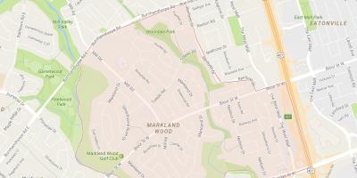 نقشه Markland چوب محله تورنتو