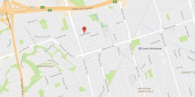 نقشه Maryvalen eighbourhood تورنتو