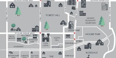 نقشه Midtown تورنتو