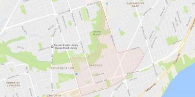 نقشه Oakridge محله تورنتو
