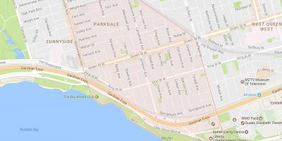 نقشه Parkdale محله تورنتو