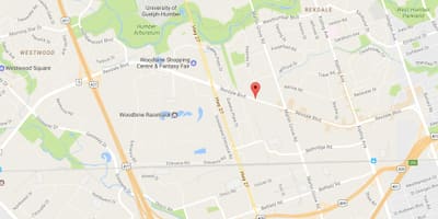 نقشه Rexdale بلوار تورنتو