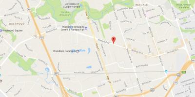 نقشه Rexdale بلوار تورنتو