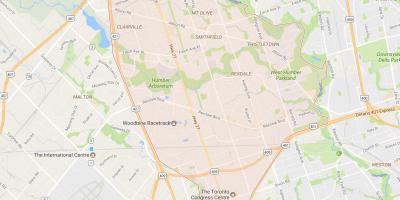 نقشه Rexdale محله تورنتو