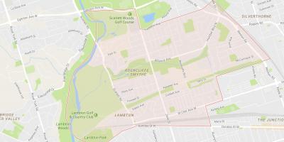 نقشه Rockcliffe–Smythe محله تورنتو