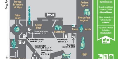 نقشه Royal Ontario Museum سطح 3
