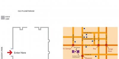 نقشه Royal Ontario Museum پارکینگ