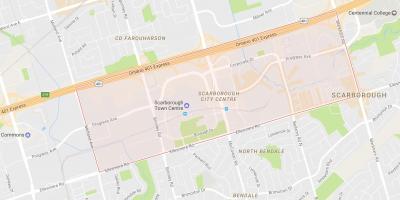 نقشه شهرستان سکربروق مرکز محله تورنتو