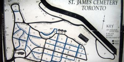 نقشه از سنت جیمز گورستان
