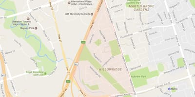 نقشه Willowridge محله تورنتو